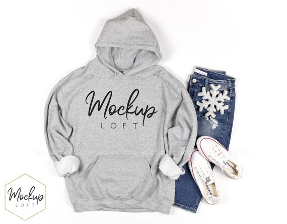 Download Winter Mockup Gildan 18500 Mockup Gray Gildan 18500 Sport Etsy