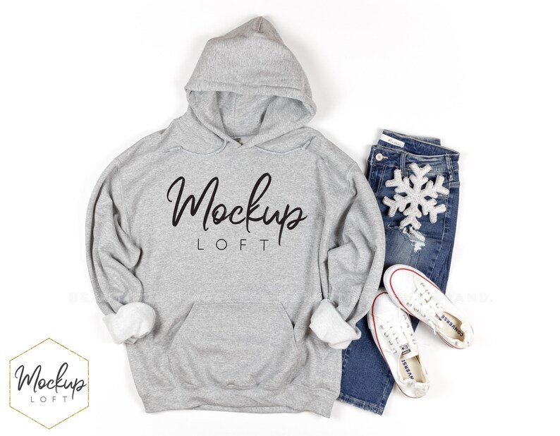 Download Mockup Winter Mockup Gildan 18500 Mockup Gray Gildan Etsy
