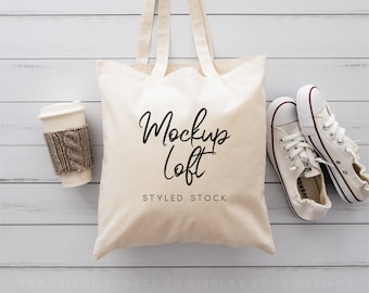Mockup canvas draagtas | Mockup draagtas | Gestileerde Stock Photo | Digitaal JPEG-BEELD | Artikelnummer B0005: