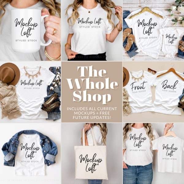 The Whole Shop Bundle | Includes all current mockups and future updates! Please visit the shop to see available styles and colors!