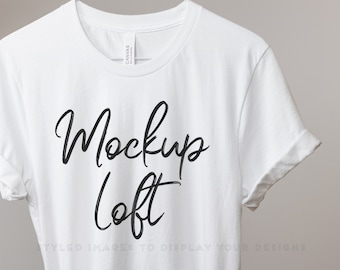 White Bella Canvas 3001 Mockup | Bella Canvas White T Shirt Mockup | White Tshirt Mockup | Unisex Mockup | SKU T0068
