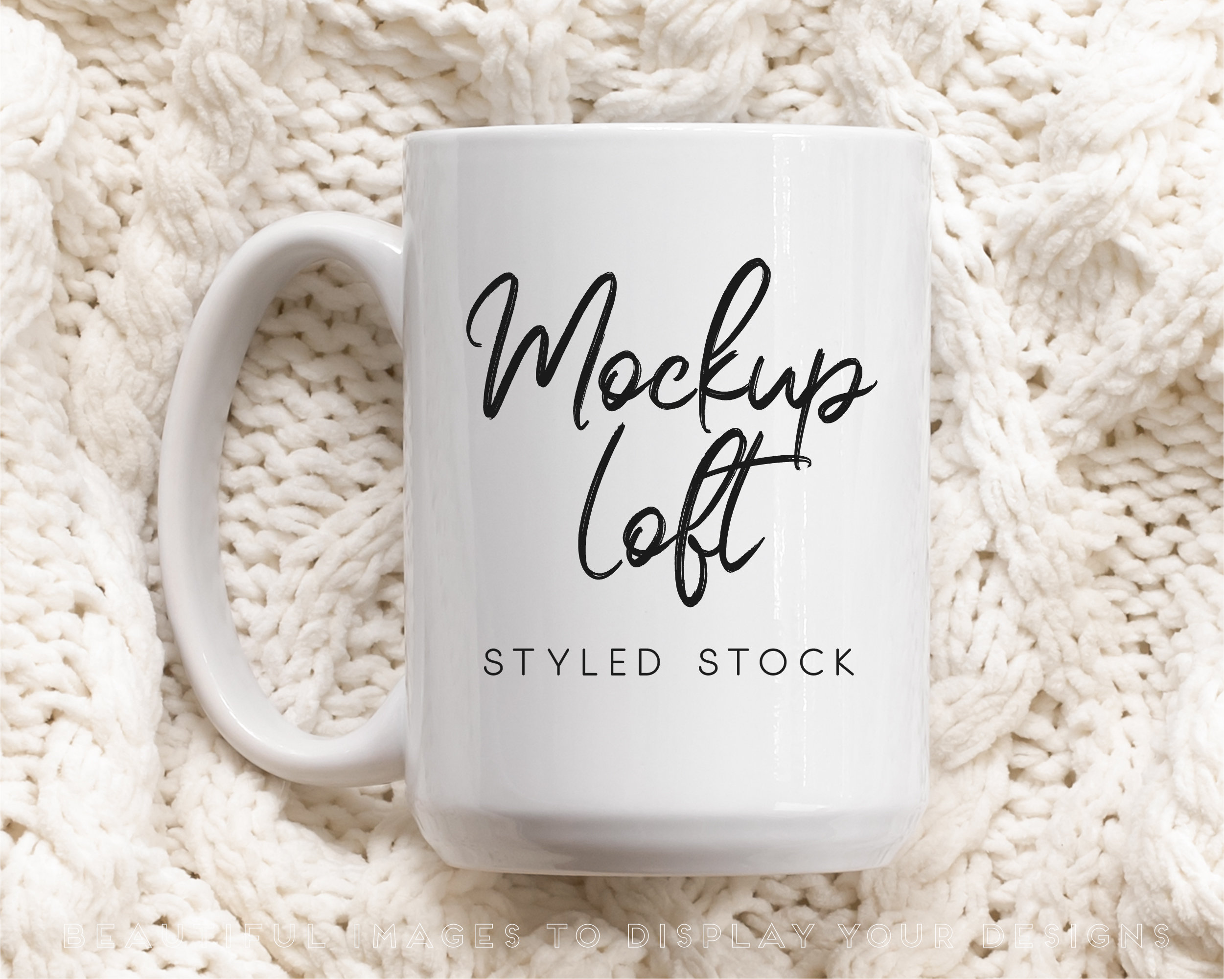 Mug Mockup | 15 oz. Ceramic Mug Mockup | White Coffee Mug Styled Stock Photo | Winter Mug Mockup | Fall Mug | Digital JPEG IMAGE | SKU M0037