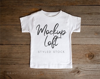 Toddler Tee Mockup White | Bella Canvas 3001T Mockup White | kids T Shirt Mockup | Toddler T shirt Mockup | SKU T0467