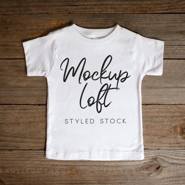 Toddler Tee Mockup White | Bella Canvas 3001T Mockup White | kids T Shirt Mockup | Toddler T shirt Mockup | SKU T0467