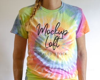 Tie-Dye CD100 Mockup Eternity | Tie Dye T shirt Mockup | CD100 Eternity Mockup | Tie Dye Model Mockup | Summer T Shirt Mockup | SKU T0302