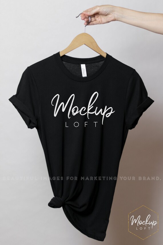 Black Tshirt Mockup Bella Canvas 3001 
