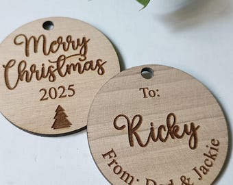 Christmas Gift Tags | Wooden Christmas Gift Tags | Something You Wear Need Want Read