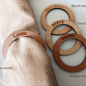 6 -Personalized Napkin Rings