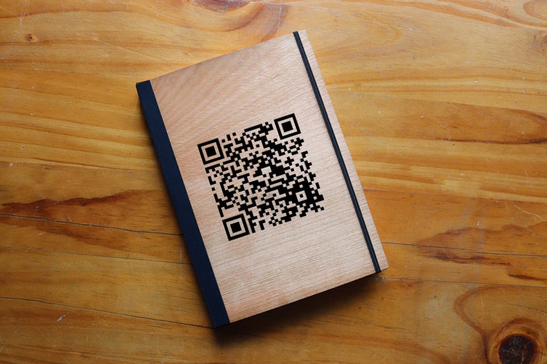 Spotify A5 Notebook QRCode personalisierte gravierte Etsy
