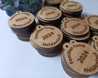 Custom Wooden Running Medal – Personalized Laser Engraved Wood Medal for 5K, Marathon & Sports Events