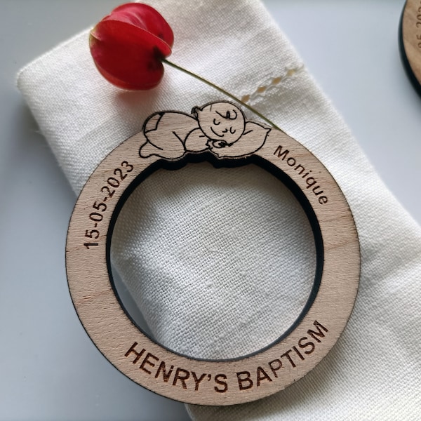 Personalised Napkin Rings - BAPTISM