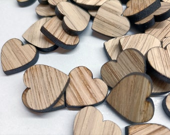 100 Wooden Hearts, Wedding Decor, Natural Wood Rustic Craft Hearts, Scrap booking Heart Shapes, Decorative Wood Hearts, Wedding Table Decor