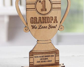 Personalized Wooden Trophy Award – Custom Engraved Employee, Teacher or Recognition Gift