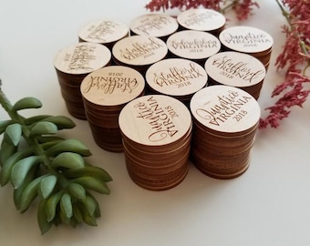 Personalised Custom Wood Tags, Custom Name - Logo Wood Tags, Wooden Craft Personalised Engraved Tag, Wooden Etched Gift Tags, Made to order