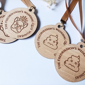 Custom Design. Wood Medal. Running. Laser Engraved. Hand Finished. Neck Awards.