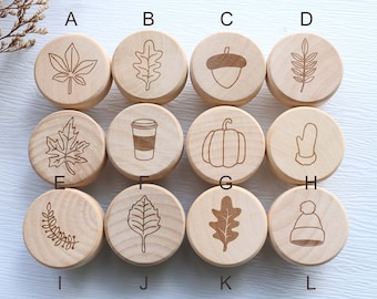 Op maat gegraveerde esdoornblad platte houten knop voor kinderkamer, boho kinderkamer Pompoenladetrekker, houten knop, knoppen ladegrepen kasthardware