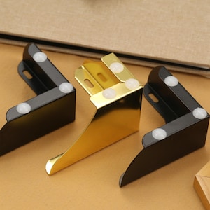 4x Patas de metal modernas, patas de muebles, pies de sofá, patas de gabinete, patas de sofá, pie de apoyo, pie de gabinete de TV, almohadilla de pie elevada, patas de mesa de café