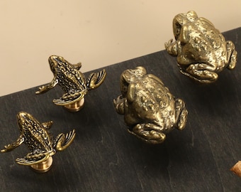 Antique Brass frog Cabinet Handles Knobs, Vintage brass toad Dresser Drawer knob Animals Wardrobe Closet Pulls Handle knobs,Cabinet Hardware