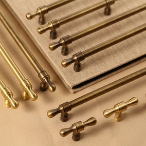 Antique Brass Cabinet handles pulls knobs, Bronze Dresser handle knobs pulls Wardrobe pull knobs, Brass Cabinet knobs Pulls Handle hardware