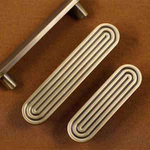 Aged Brass rainbow Drawer pulls knob, Solid brass Knobs Cabinet Pulls Handle Cupboard Wardrobe pull Dresser handle knob, Cabinet hardware