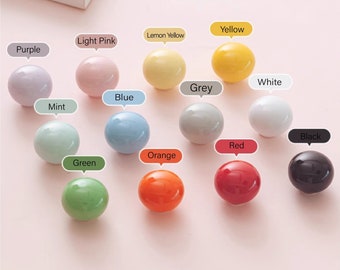 Boutons de tiroir pour enfants avec boule mignonne Poignées de placard pour chambre d'enfant, Boutons de poignée de meuble rond en céramique, Boutons de cuisine pour placard