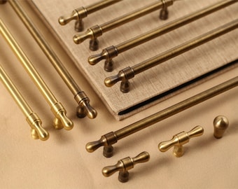 Antique Brass Cabinet handles pulls knobs, Bronze Dresser handle knobs pulls Wardrobe pull knobs, Brass Cabinet knobs Pulls Handle hardware