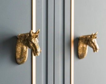 Unicorn solid cabinet knob, animal brass knob, drawer pull, doorknob, horse knob, cafes Knob, vintage hardware, Knobs Drawer Pulls Handle
