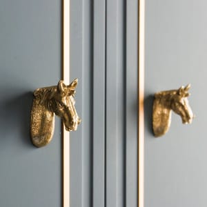 Unicorn solid cabinet knob, animal brass knob, drawer pull, doorknob, horse knob, cafes Knob, vintage hardware, Knobs Drawer Pulls Handle