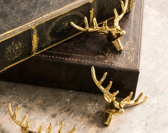 Brass Deer Cabinet Handle Knobs, Animals Drawer Dresser handle knobs Wardrobe handle knob, Cabinet Knobs Pull Handle, Decorative Hardware