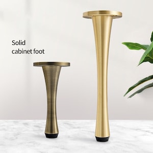 4X Solid Brass Legs, Cabinet Legs, TV cabinet foot, Couch Leg, table legs, Bathroom cabinet feet, bed foot, support foot, Furniture Legs,