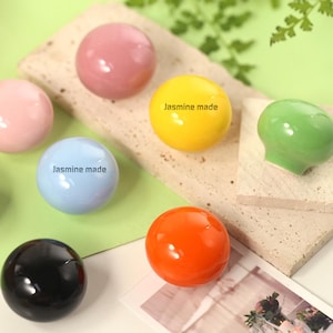 Candy Ball Nursery Cabinet Dresser knobs handles Ceramic Drawer knobs Custom engraved Kids Ceramics round cabinet Cupboard handle knobs pull