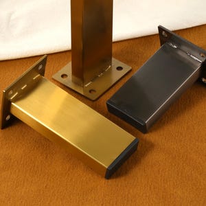 4 patas cuadradas modernas para muebles, patas de gabinete en negro dorado, patas de sofá, patas de mesa, patas IKEA, pie de apoyo, pie de gabinete de TV, pies de cama elevados