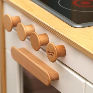 High quality IKEA Play Kitchen Duktig Wood Handles Knobs , IKEA Handle Knob, Custom engraved kitchen handle knobs, play kitchen improvement