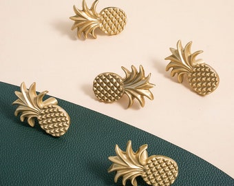 JOB LOT 12 X SILVER METAL PINEAPPLE KNOB DRAWER PULL home decor bedroom upcycle
