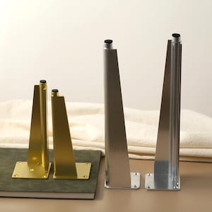 4 patas doradas para gabinetes modernos, patas para muebles, patas minimalistas para gabinetes de baño, pies de apoyo, pies de credenza, almohadillas elevadas para pies, patas para mesas de café