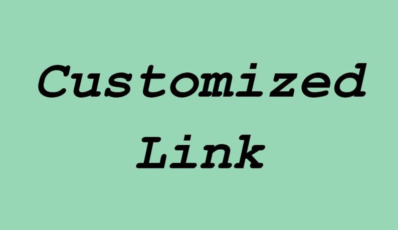 Customized Link - Etsy
