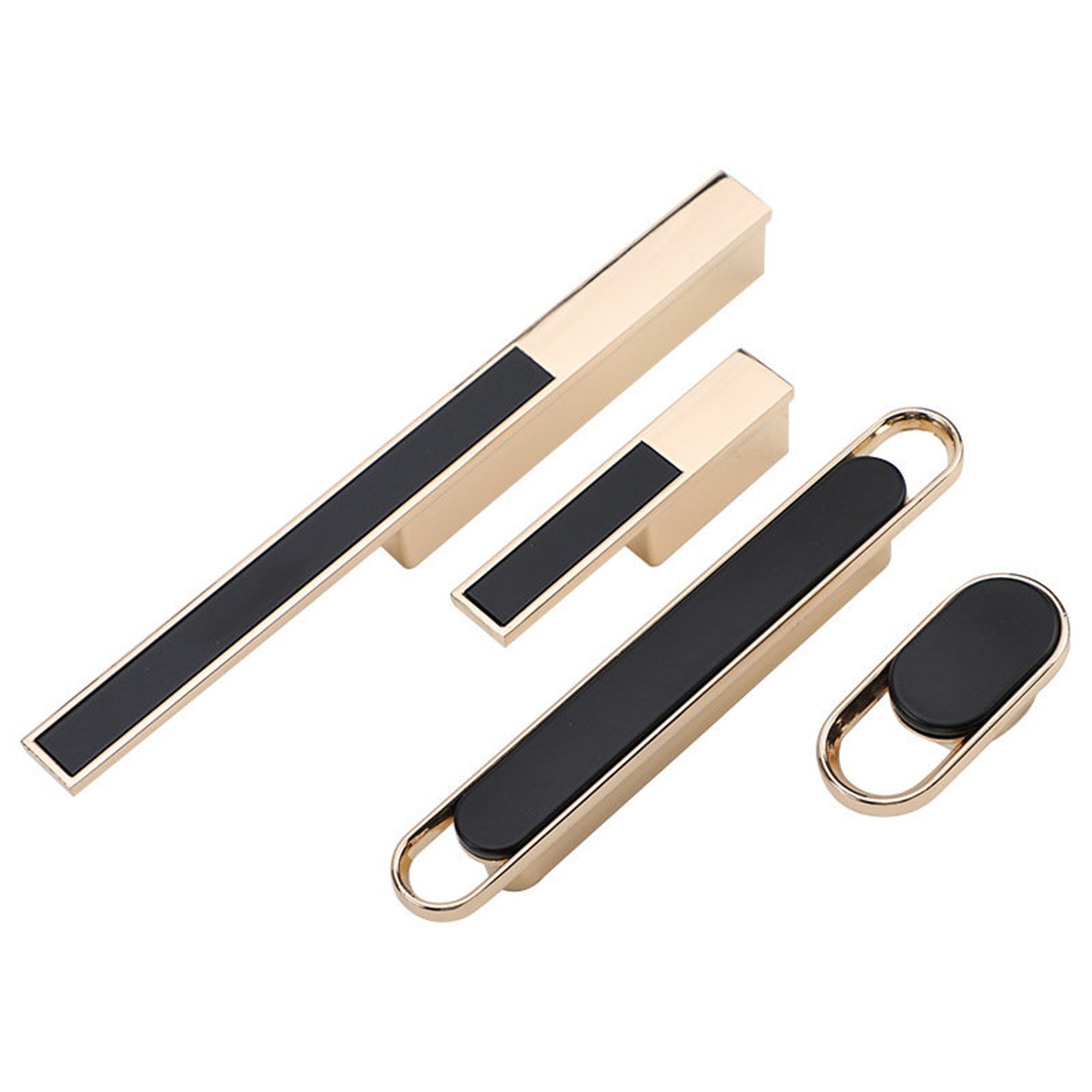 Minimalist Drawer Pulls Handle Black Gold Modern Etsy