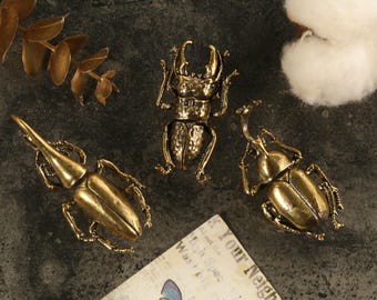 Vintage brass beetles Cabinet handles knobs, Antique Bronze insects Drawer Wardrobe pulls Safari Animals Dresser Closet knobs Pulls Handles