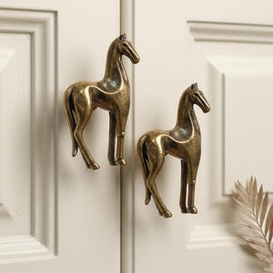 Antique Brass horse Cabinet Handles Knobs Vintage Animals Drawer Dresser knobs DIY Animals Wardrobe Closet Pulls Handle knobs Art Home decor