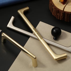 Minimalist Drawer Knobs pulls, gold matte black dresser Handle Pull, Cabinet knobs pulls handles, Custom engraved Cupboard Wardrobe Pulls