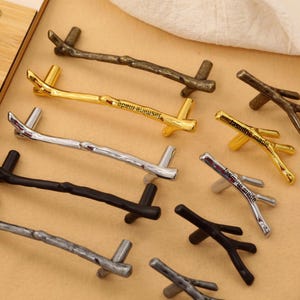 Antique Silver Tree Branch Drawer handle pull knob Gold Dresser Knobs Pulls Handles,Custom engraved Bronze cabinet Wardrobe handle knob pull