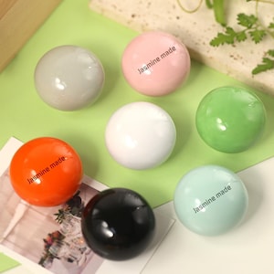 Colourful Ball Ceramic Drawer knobs Nursery cabinet knobs handles Ceramics round cabinet handle knobs, Custom engraved Cupboard knobs pulls