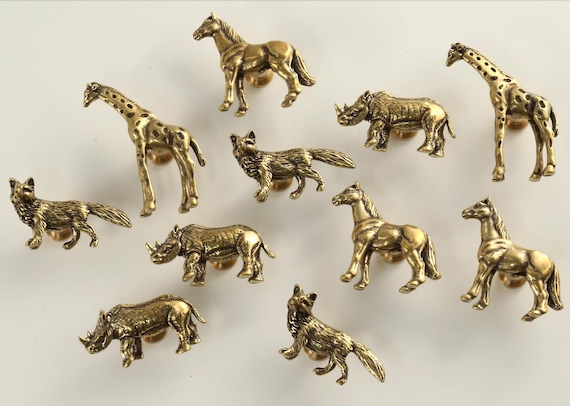 Jungle animals Cabinet knobs handles Antique brass safari animals drawer handle knobs pulls custom engraved dresser cupboard knobs pulls