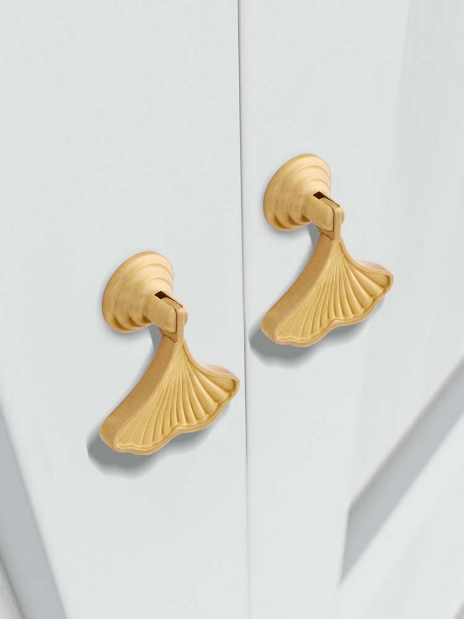 Ginkgo Blatt Messing Knöpfe Nordic Style Schublade zieht | Etsy