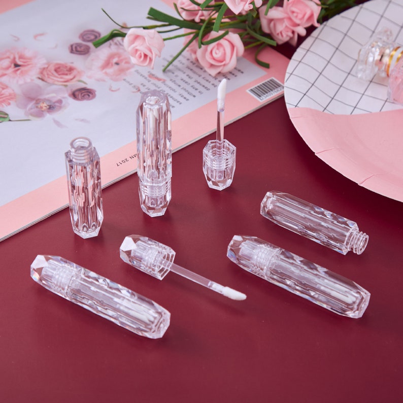 Lip Gloss Tubes Empty Crystal Lip Gloss Tube Wholesale Clear Etsy