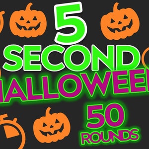 Fun Family Halloween Game | 5 Second Party Game for Family Game Night | Halloween Slideshow Quiz Game for Zoom and Lockdown Game Nights