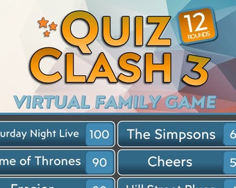 Zoom Quiz Game - Quiz Clash 3 | Fun Family PowerPoint Game | Screen Sharing Quiz | Family Feud | Family Fortunes Style Virtual Game Show