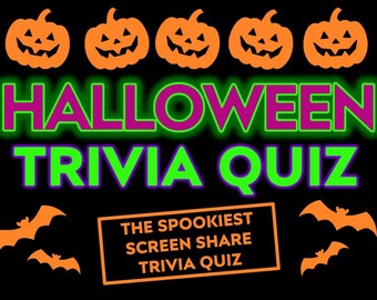 Halloween Trivia Quiz Game | Family Zoom Party (Digital Download)
