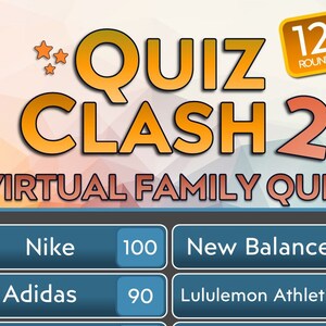 Virtual Family Quiz | Family Feud Party Game - Perfect for Lockdown Parties and Game Nights | Virtual Quiz Game | Team Building Game