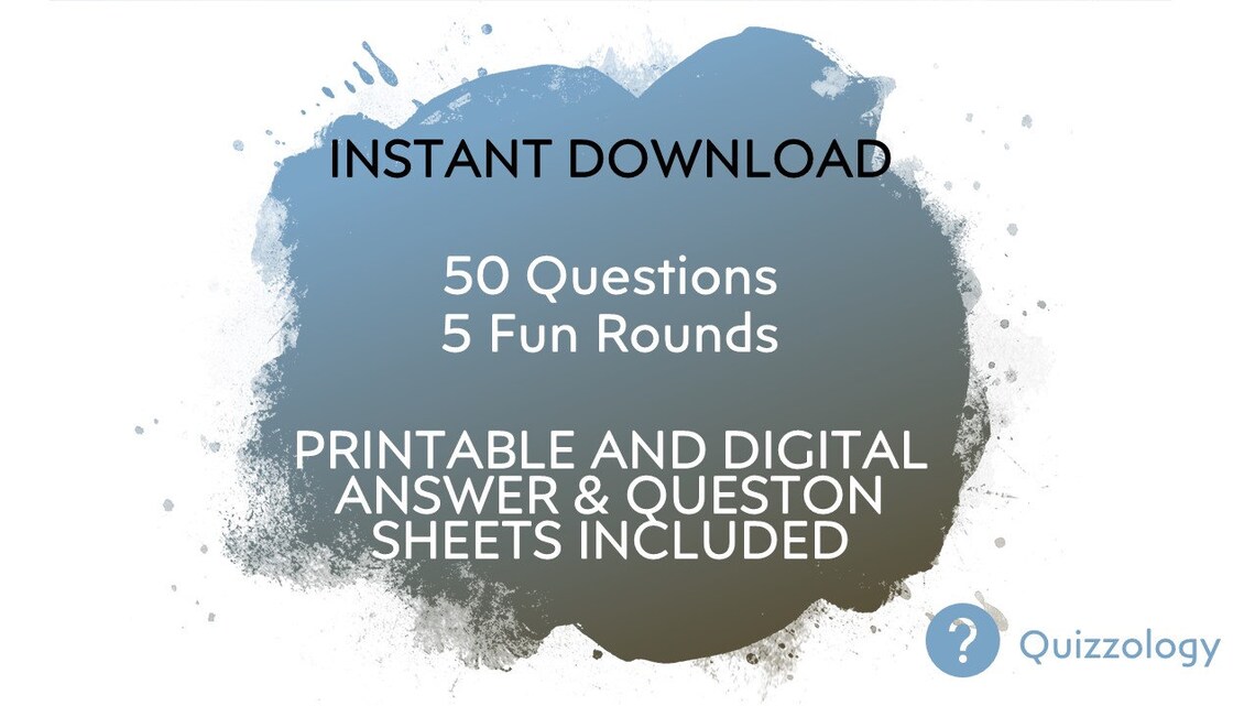BIG QUIZ NIGHT Printable General Knowledge Trivia Quiz Download for Pub
